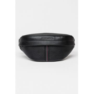 Borseta de piele ecologica cu aspect granulat Central - Negru