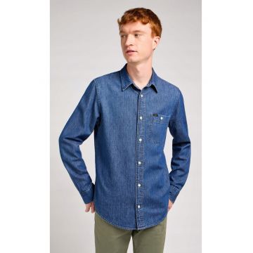 Camasa barbati -  bluza din denim - regular fit - albastru - bumbac