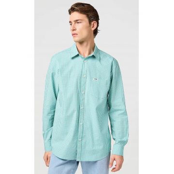 Camasa barbati -  Latigo - verde - bumbac - maneca scurta - croiala regular fit