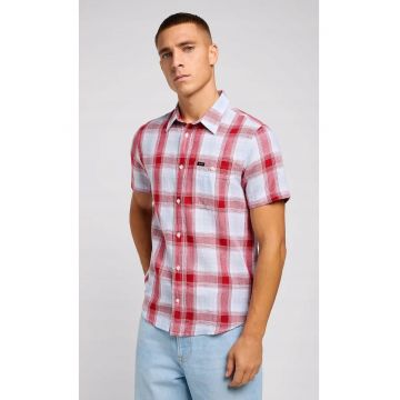 Camasa barbati -  model Leesure - regular fit - bej roscat - bumbac - maneca scurta -