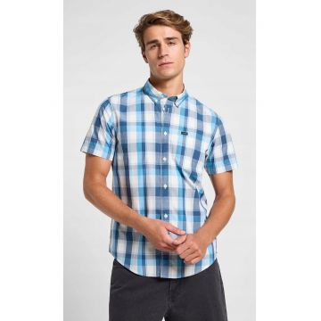 Camasa barbati -  Orion - bumbac - albastru - maneca scurta - regular fit