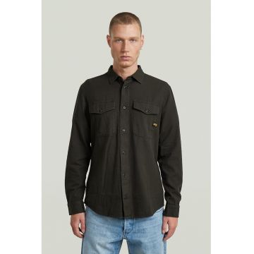 Camasa slim fit Marine - Verde padure/Negru stins