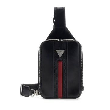 Geantă crossbody bărbați Guess Torino neagră cu logo 921bgeahmtocsp6270n
