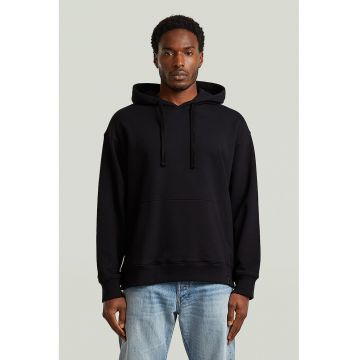 Hanorac din bumbac organic cu buzunar kangaroo - Negru