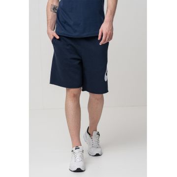 Pantaloni scurti cu snur si logo - Alb/Albastru ultramarin