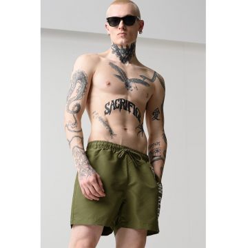 Pantaloni scurti de baie cu snur si logo