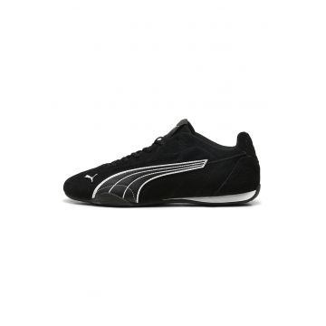 Pantofi sport Catch de piele si piele intoarsa - Negru/Alb optic