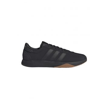 Pantofi sport Run cu garnituri de piele intoarsa - Negru/Caramel