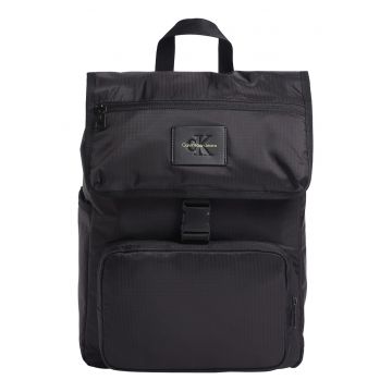 Rucsac cu doua buzunare frontale cu fermoar si barete ajustabile - Negru/Verde lime