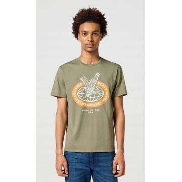 Tricou barbati -  AMERICANA TEE - verde - bumbac - maneca scurta