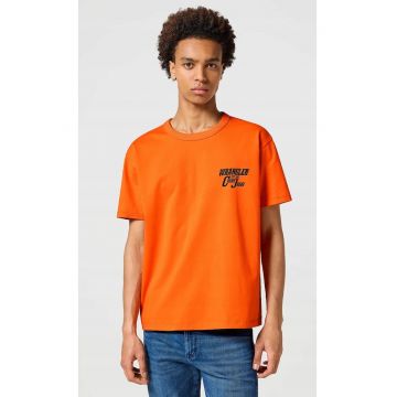 Tricou barbati -  Casey Jones Graphic Tee - portocaliu - bumbac - maneca scurta - croiala supradimensionata