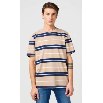 Tricou barbati  model STRIPE TEE - bej - bumbac - maneca scurta
