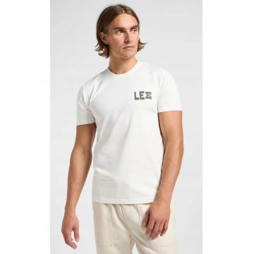 Tricou barbati -  REGULAR GRAPHIC TEE - imprimeu - alb - bumbac