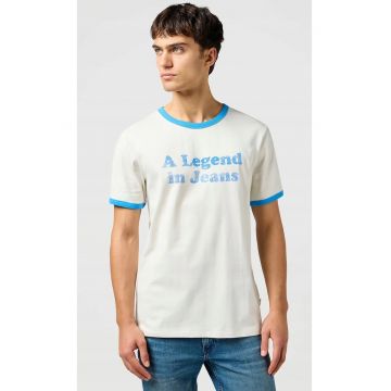 Tricou barbati -  RINGER TEE - alb - bumbac - maneca scurta - regular fit