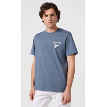 Tricou de barbati -  GRAPHIC TEE - bumbac - albastru - maneca scurta