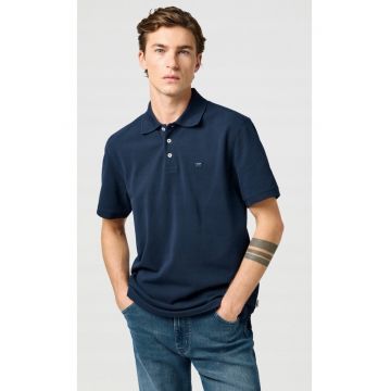 Tricou polo barbati  albastru - bumbac - maneca scurta - regular fit