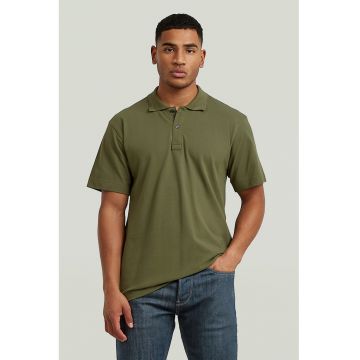 Tricou polo din bumbac organic - Verde masliniu