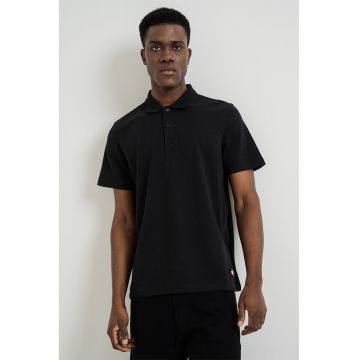 Tricou polo regular fit - Negru
