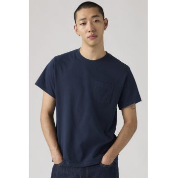 Tricou uni de bumbac - Bleumarin -