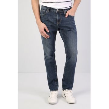 Blugi slim fit cu talie joasa