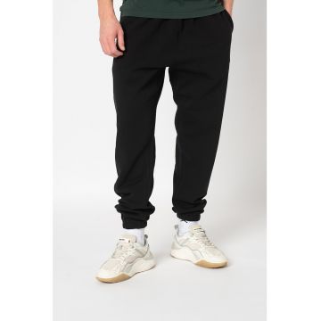 Pantaloni sport de bumbac cu logo brodat Kegan