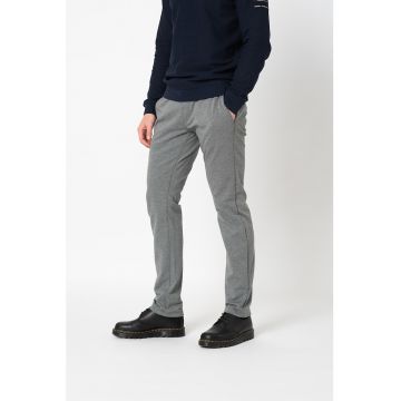 Pantaloni texturati cu snur