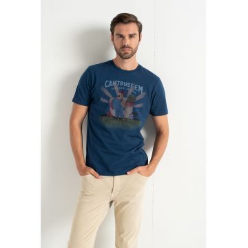 Tricou de bumbac cu imprimeu grafic