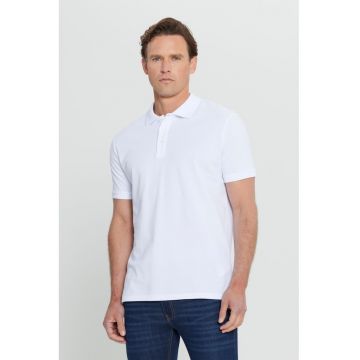 Tricou polo slim fit de bumbac