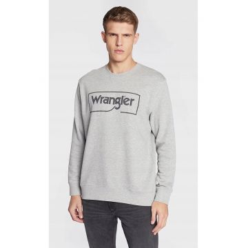 Bluza  Frame Logo - gri - bumbac elastic - croiala clasica -