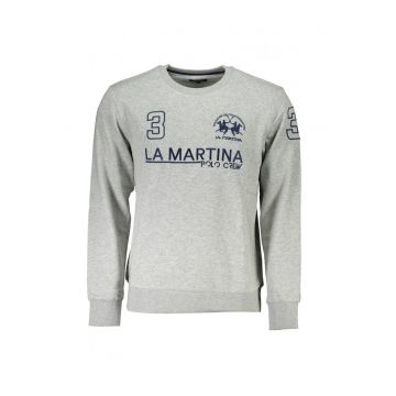 Bluza sport cu imprimeu logo  Gri -