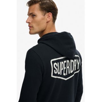 Hanorac cu logo supradimensionat - Negru