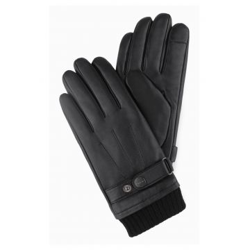 Manusi din piele  OM-ACGL-0128 - Negru