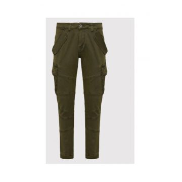 Pantaloni barbati -  bumbac/elastan - verde -
