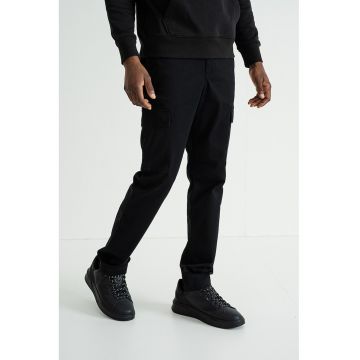 Pantaloni cargo slim fit - Negru