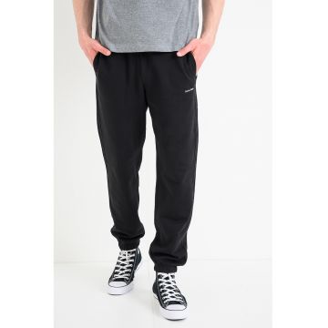 Pantaloni de trening uni din bumbac - Negru