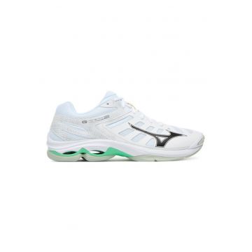 Pantofi sport barbati -  V1GA2460 - alb/negru/verde smarald -