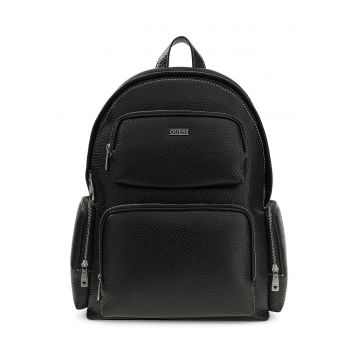 Rucsac de piele ecologica cu buzunare cu fermoar Boston