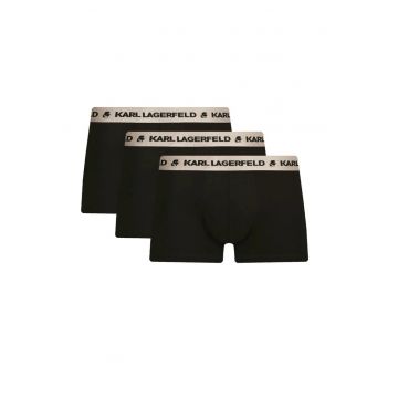 Set 3 boxeri barbati din bumbac organic  225M2108 Negru - Negru