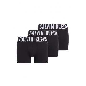 Set de boxeri cu banda logo in talie - 3 perechi - Alb/Negru