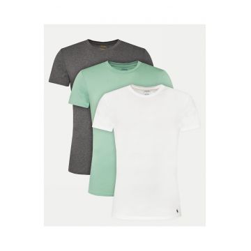 Set tricouri  barbati - alb - gri - verde - bumbac