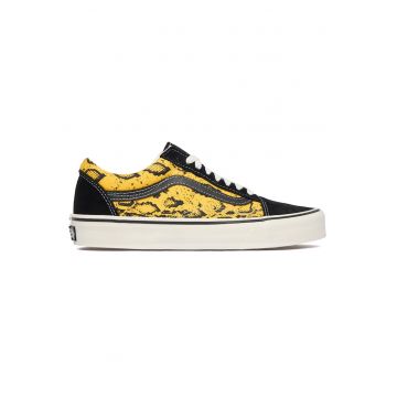 Tenisi unisex  Old Skool - piele naturala - negru/galben -