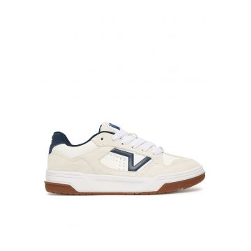 Tenisi unisex  Vintage Blue - piele naturala - alb -