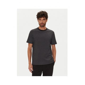 Tricou barbati  negru - bumbac