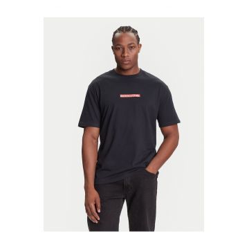 Tricou barbati  negru - material bumbac