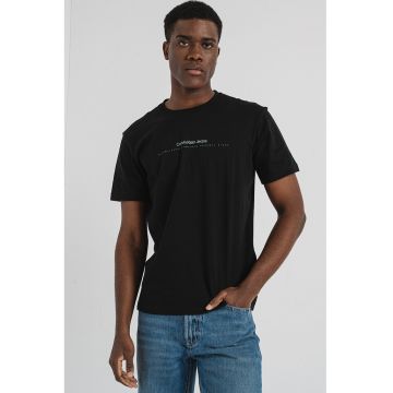 Tricou cu logo pe piept - Negru