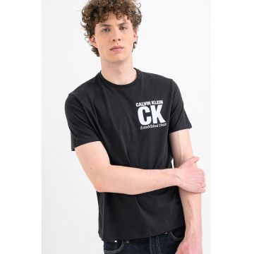 Tricou de bumabc cu imprimeu logo - Negru