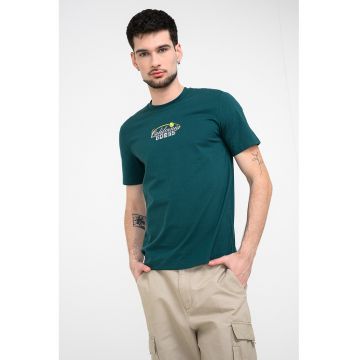 Tricou din bumbac cu logo - Verde englez