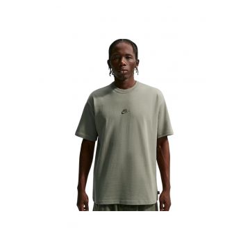Tricou relaxed fit cu broderie logo Premium Essentials - Kaki