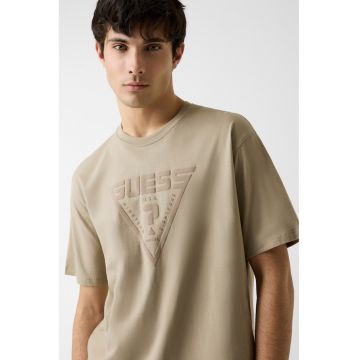 Tricou relaxed fit cu logo - Grej