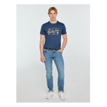 Authentic tricou slim fit cu print logo